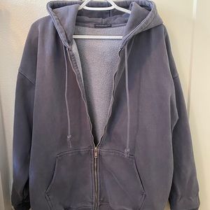 Brandy Melville Oversized Zip-Up Christy Hoodie